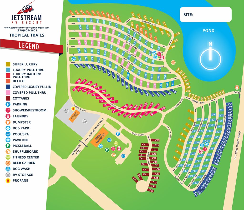 Tropical Trails Site Map